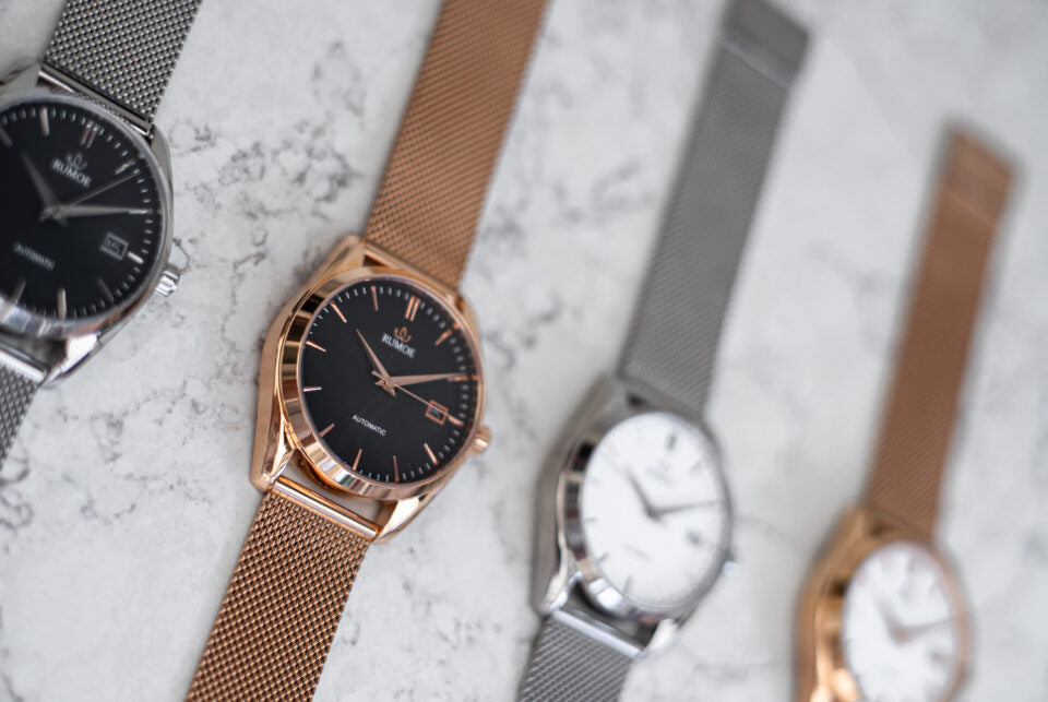 Rumoe Nobel Royal watches with mesh bracelets