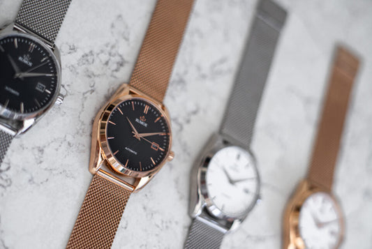 Rumoe Nobel Royal watches with mesh bracelets
