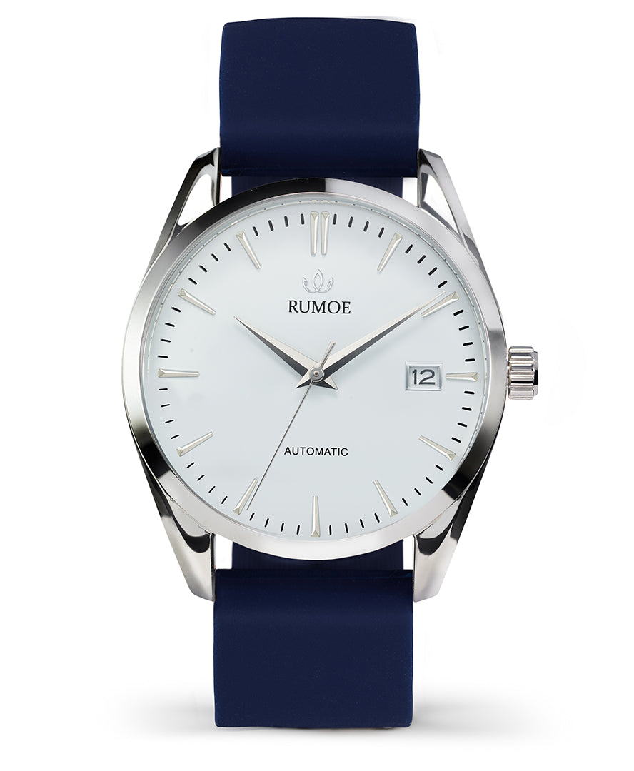 Nobel Royal Rimbo — White / Silver / Navy Rubber